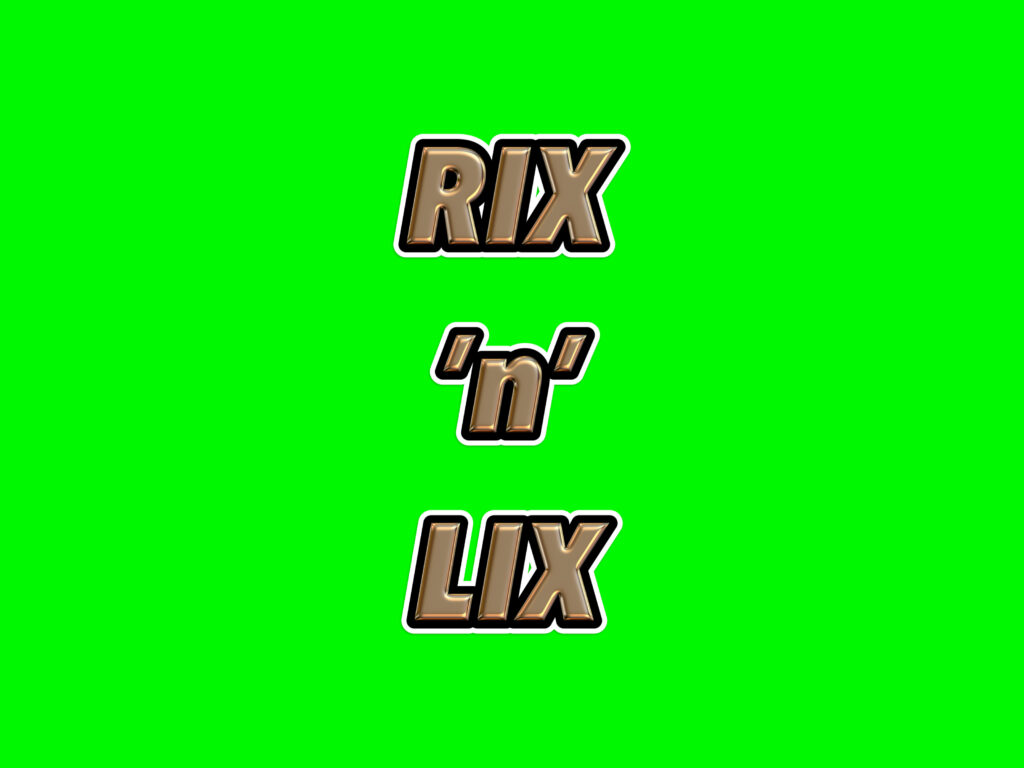 Rix 'n' Lix - LOGO gold black white green